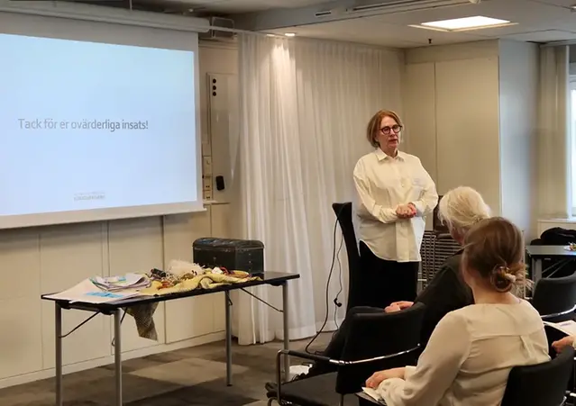 Expertrådets ordförande tackar deltagarna.